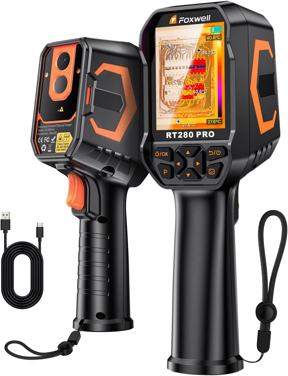 Wärmebildkamera: RT280, mit Kamera, mit Display, tragbar, 20°C, 550°C, 25Hz, FOXWELL RT280