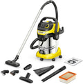 Kärcher V-30 Nass-/Trockensauger WD 6 P S V-30/6/22/T Car & Pet, mit Steckdose, aus Edelstahl, 30 l, 1.300 W, für Metallbearbeitung