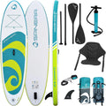 Aufblasbares 9'10' SUP Komplettset für Einsteiger mit Paddel, Pumpe und Kajaksitz