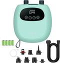 Elektrische SUP Luftpumpe 20PSI mit Akku, Tragbare Pumpe für Kajaks und Wingfoils, Inklusive 7 Ventiladapter