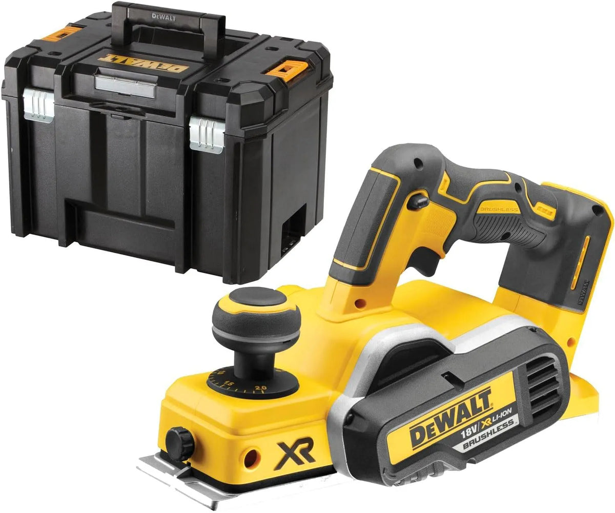 DeWalt 18 DCP580NT 18 Volt Akku-Hobel DCP580NT bürstenloser Motor, Akku-Betrieb, 82 mm, 9 mm, 10 mm