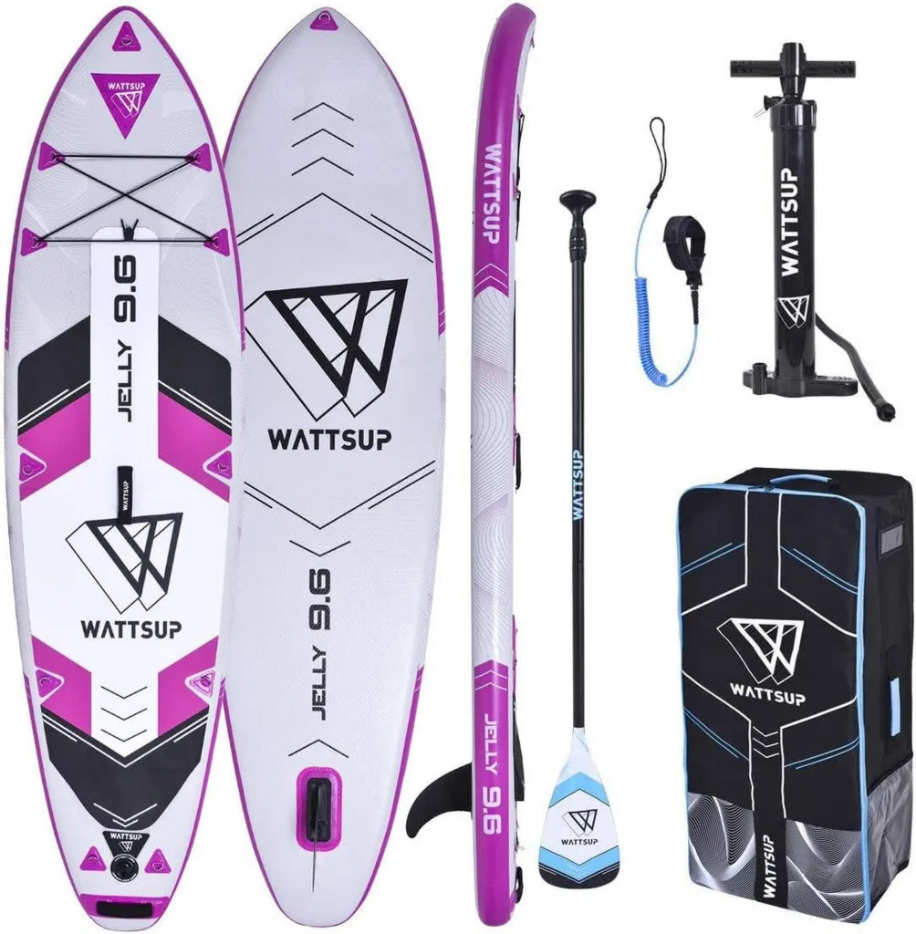 WS WattSUP Jelly 290cm Aufblasbares Stand Up Paddle Board mit Paddel