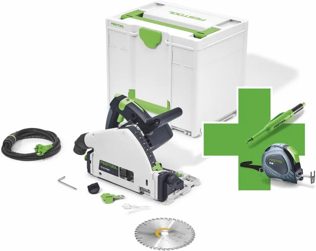 Festool TS55F Kreissäge für zügige gerade Zuschnitte an Platten und Holzwerkstücken TS55F Fan Edition 1200 Watt