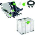 Festool 561551 TS 55 561551 TS 55 R Kreissäge für zügige gerade Zuschnitte an Platten und Holzwerkstücken mit Elektrottonik, weiß