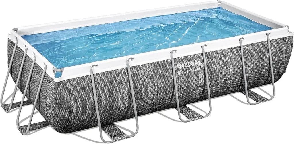 Bestway Power Steel Rechteckpool Set 404 x 201 x 100 cm mit Pumpe