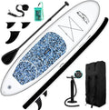 Funwater Aufblasbares Stand Up Paddle Board für Anfänger, Blau-Weiß-Schwarz