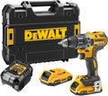 DeWalt XR DCD791D2-QW XR 18V Akku-Bohrschrauber mit Bürstenloser Technologie, Akku-Betrieb, bürstenloser Motor, kompakte Bauweise, LED-Anzeige, 2Ah