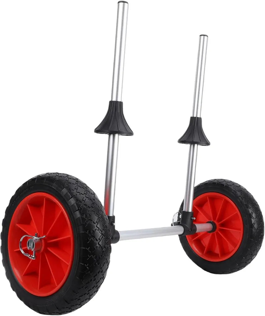 Faltbarer Aluminium-Kanuwagen mit Gummirädern – Tragbarer Kajak- und Paddleboard-Transportwagen