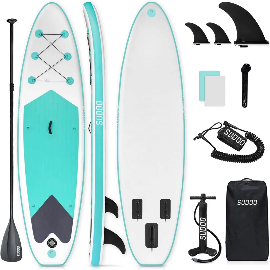 Aufblasbares SUP-Board Set 300/325 cm, Tragkraft 150 kg, Inklusive Paddel und Zubehör
