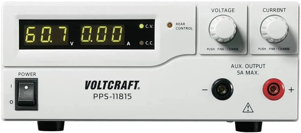 VOLTCRAFT PPS-11815 Regelbares DC-Labornetzgerät und Tischnetzteil, programmierbar, 300 W, 60 V, 0-5 A, für Elektroniktest und Reparatur