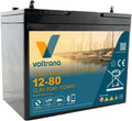 LiFePO4 LiFePO4-Batterie und Solar-Speicherbatterie, 80Ah, 12V, für Boot und Bordstrom