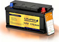 Selbstheizend LiFePO4 LiFePO4-Batterie und Solar-Speicherbatterie, 170Ah, 12V, für Camping und Wohnmobil, solarbetrieben, mit BMS, 150A
