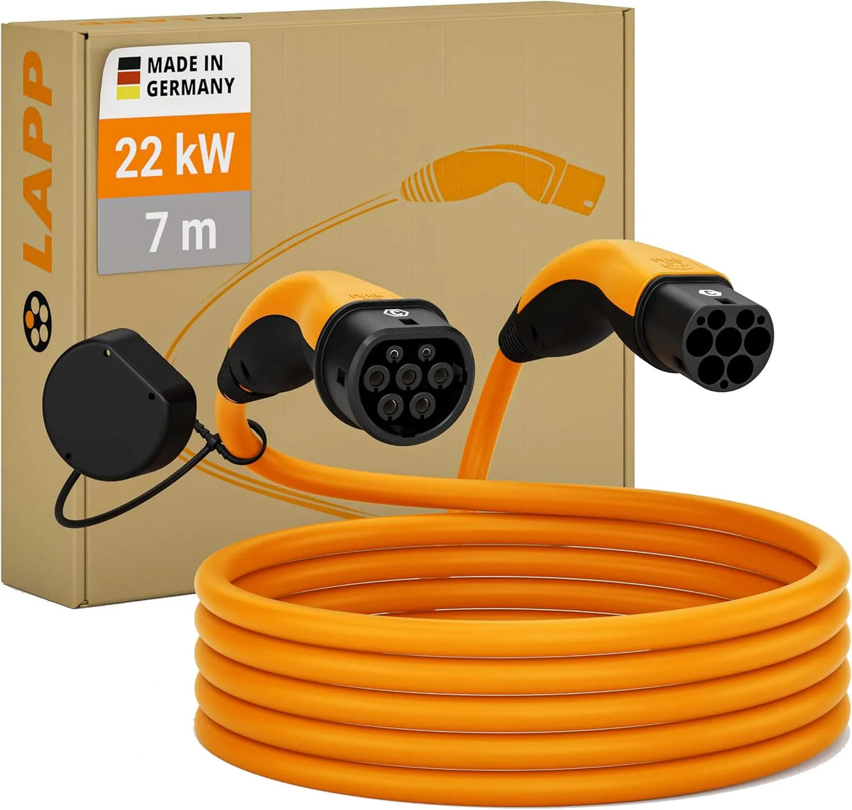 Typ-2-Ladekabel für Elektroautos und Mode-3-EV-Kabel, 22 KW, 32 A, 7m, dreiphasig, Typ 2