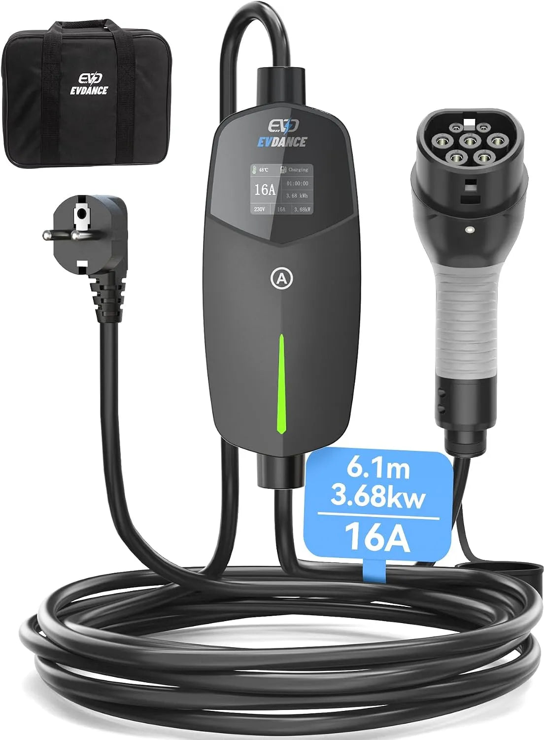 Typ-2-Ladekabel für Elektroautos und Mode-3-EV-Kabel, Typ 2, Schuko-Anschluss