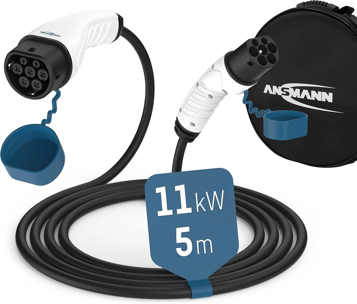 Typ-2-Ladekabel für Elektroautos und Mode-3-EV-Kabel, 11 kW, 16A, 5m, dreiphasig, Typ 2