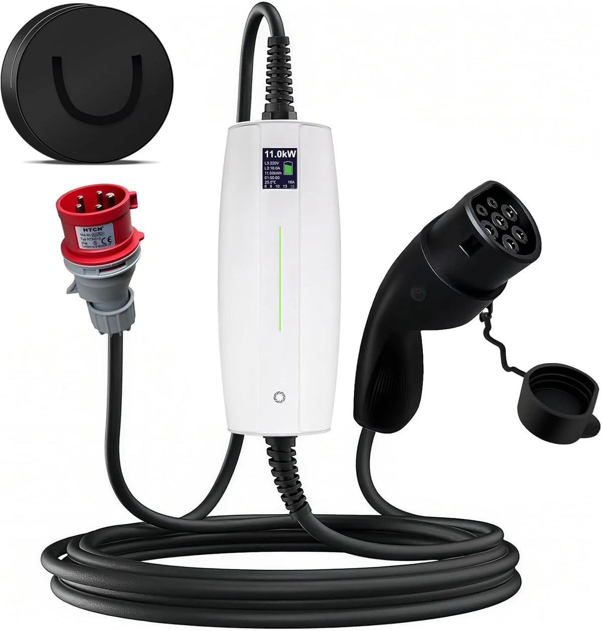 Wallbox-Ladestation für Elektroautos und Mobiles EV-Ladegerät, 11kW, dreiphasig