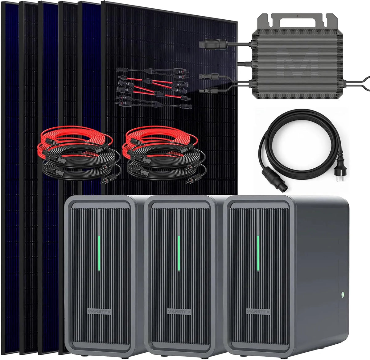 B2500-D Balkonkraftwerk-Komplettset und Photovoltaiksystem, 6,72 kWh, 2760W, bifazial, 460W