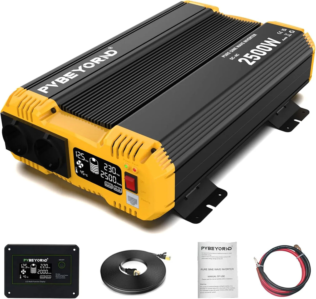 DC-AC-Wechselrichter und Spannungswandler, 2500W, 5000W, 12V, 230V