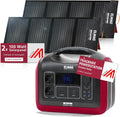 Tragbare Powerstation und Solargenerator, solarbetrieben, 992Wh, 230V, faltbar, für Camping und Wohnmobil