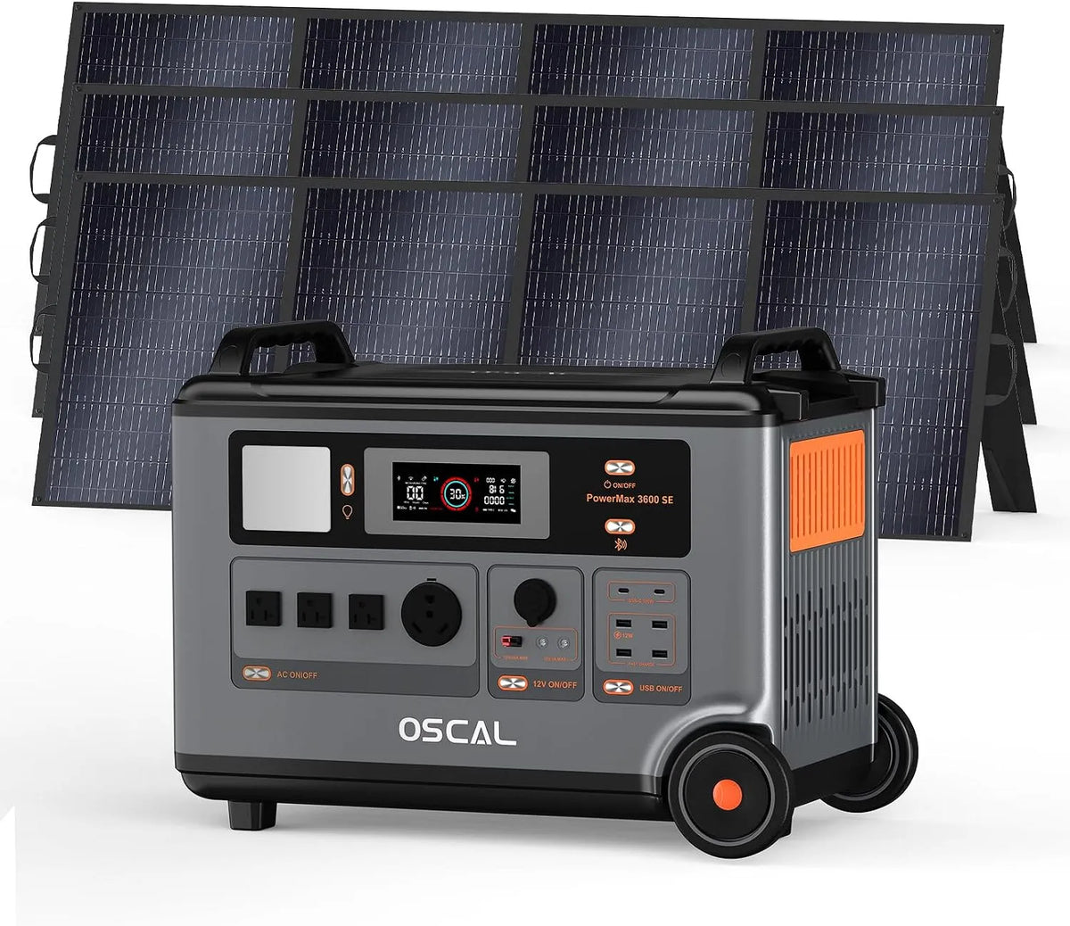 Tragbare Powerstation und Solargenerator, 3600W, solarbetrieben