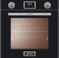 Kaiser Einbau-Gasbackofen 60 cm, 79 L, Schwarz, Spiegelglas, Autark, Umluft, Drehspieß