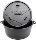 SANTOS Gusseisen Schmortopf 8,5 L mit Deckel für Outdoor-Küche