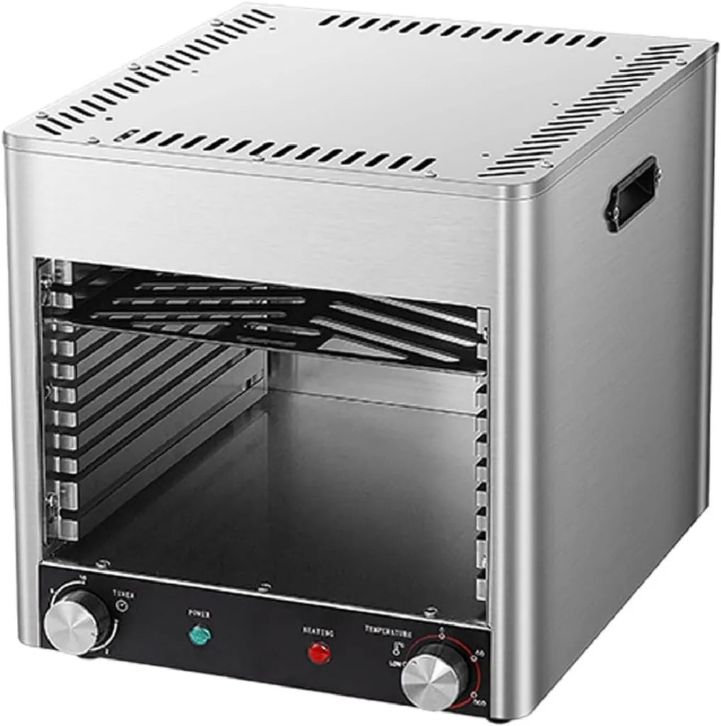 Hochleistungs-Infrarot-Tischgrill für Innen- und Außenbereich, Edelstahl, ideal für Steak, Huhn, Gemüse und Pizza