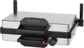 Elektrischer Kontaktgrill 2000W, Schwarz, 5-stufige Temperaturregelung, 340x220mm Platten, Ideal für Fleisch, Toast & Gemüse