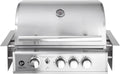 Eingebauter Gasgrill aus Edelstahl mit Air-System und 4 Brennern
