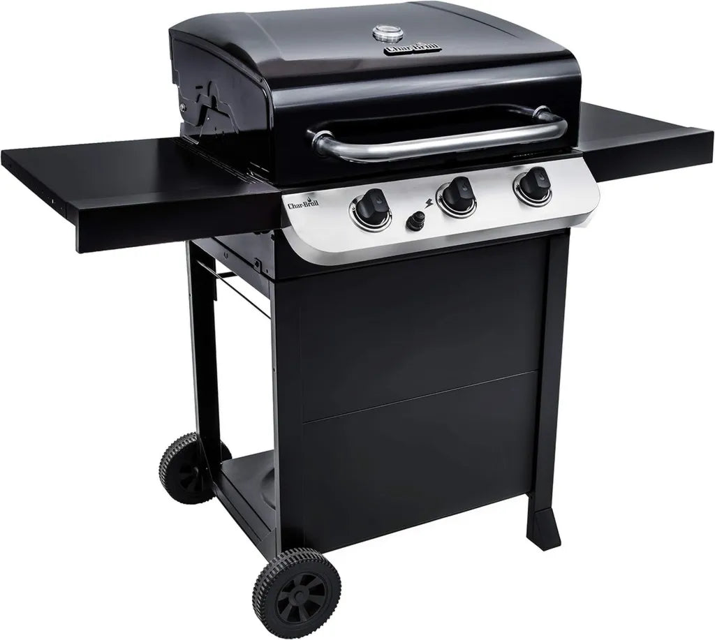 Char-Broil Gasgrill mit 3 Brennern, Schwarz, Modell 140850