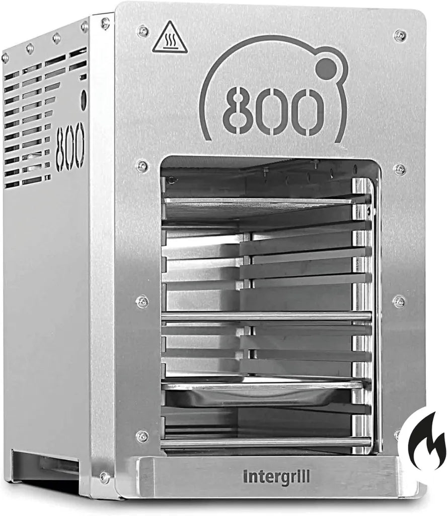Intergrill 800°C Hochleistungs-Gasgrill aus Edelstahl mit Grillrost und Gastroschale