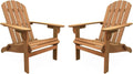 Gartensessel Set aus Eukalyptusholz - Adirondack Design, FSC-zertifiziert, Retro-Stil