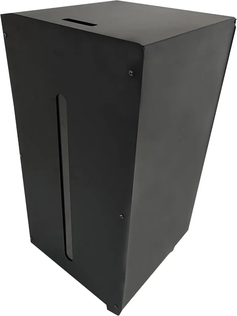 FIREFIX 832 Pelletbox mit Rollen und Deckel, schwarz lackiert