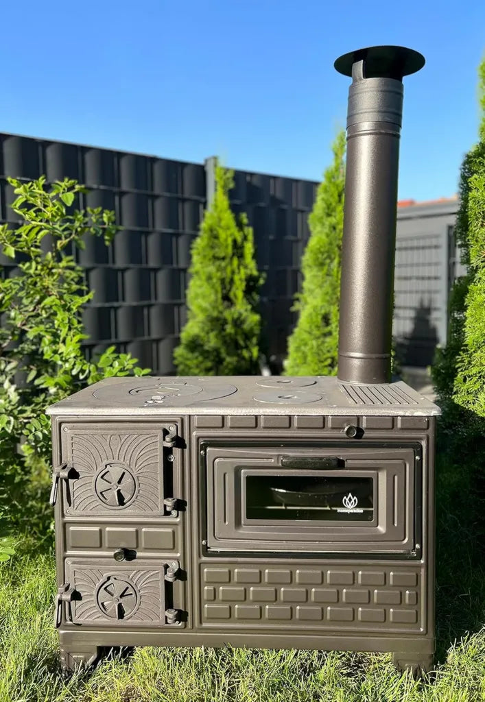 Hochleistungs-Gartenofen 9 kW für Außenküchen mit Gusstür