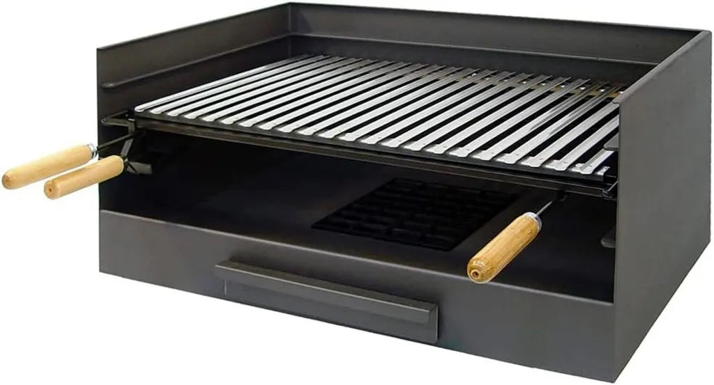 Imex EL Zorro 71515 Edelstahl-Tischgrill mit Rost, 61x40x33 cm, Grau