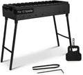 Klappbarer Holzkohlegrill für 12 Spieße, 2 mm Stahl, 80x33 cm - Perfekt für Schaschlik, Garten, Camping und Picknick