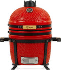 BBQ-Toro Shiro Kamado Keramikgrill Ø 39 cm, Rot, mit Thermometer & Holzgriffen