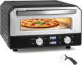Elektrischer Pizzaofen 1700W, 6 Modi, Touch-Steuerung, Pizzastein & Schneider, für 12-Zoll-Pizzen bis 400°C