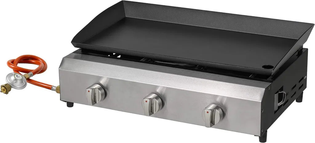 Tepro Gas-Tischgrill Rockville mit 3 Brennern und Fettablaufstopfen, Grillfläche 60 x 40 cm