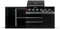 GORILLER® BLACKBACK S10 Gasgrill für Draußen mit Arbeitsfläche und Stauraum, Edelstahl, Schwarz
