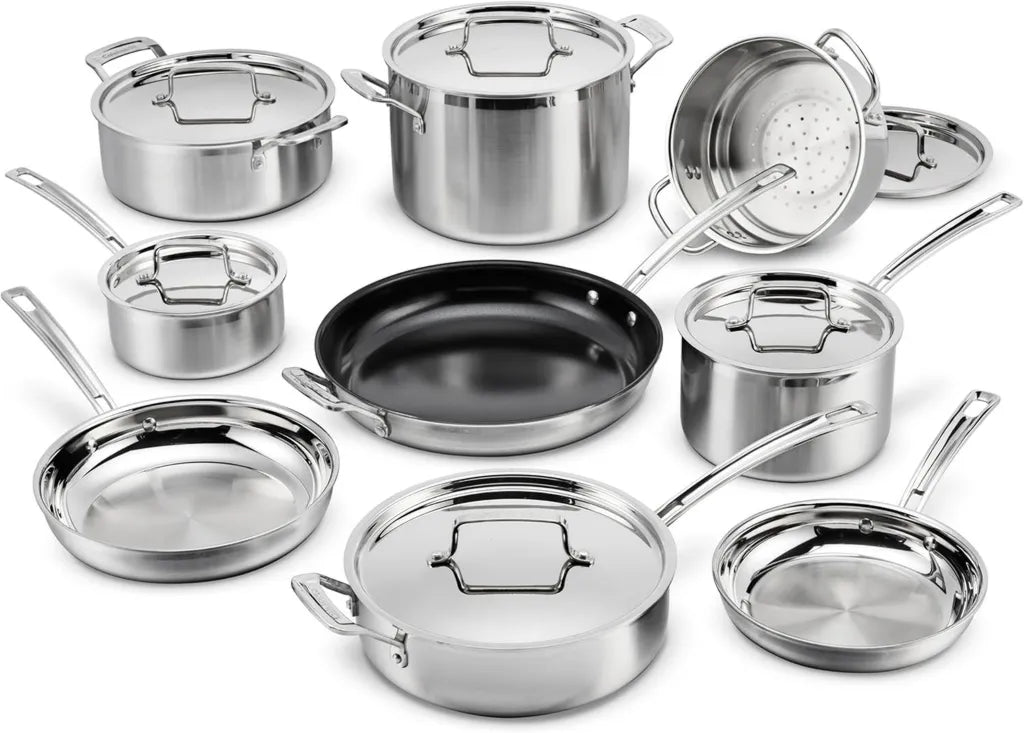 Cuisinart Mehrschicht-Kochgeschirrset, 15-teilig, Edelstahl