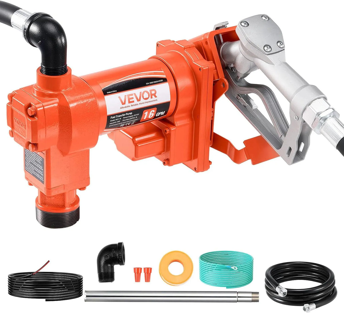 VEVOR Kraftstoff-Transferpumpe und Dieselpumpe, 60,5 L/min, 12 V
