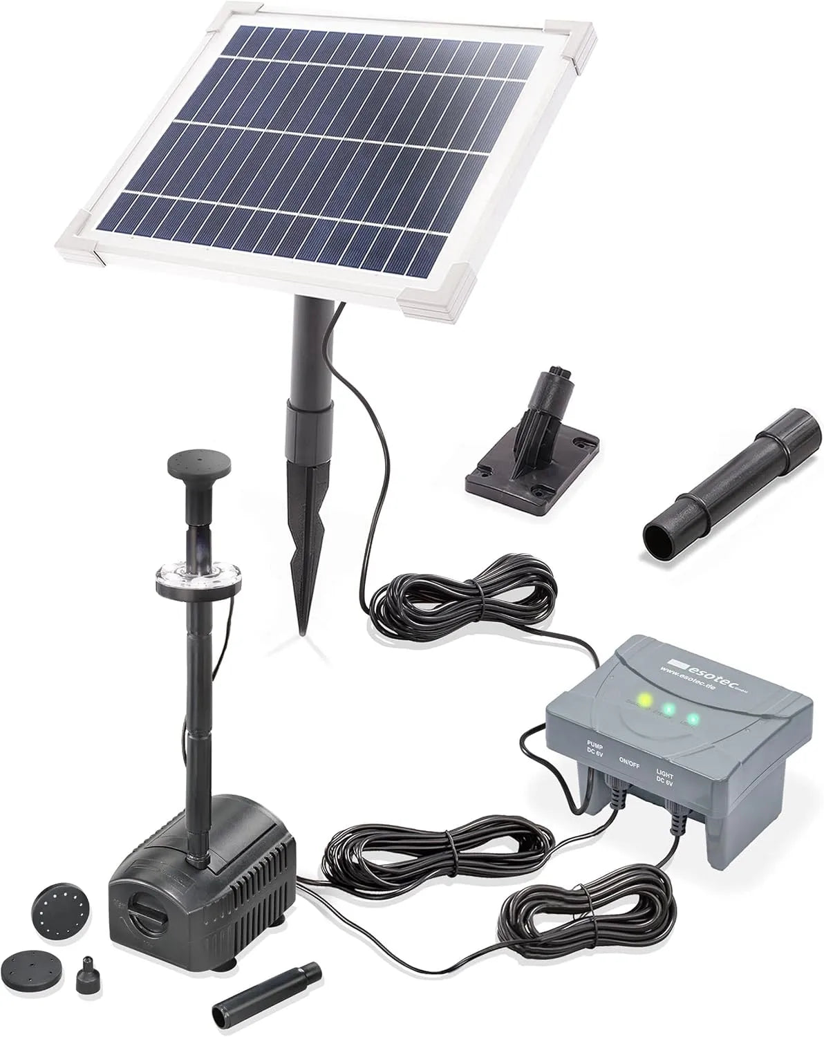 Solar-Teichpumpe und Springbrunnenpumpe, für Gartenteich und Wasserspiel