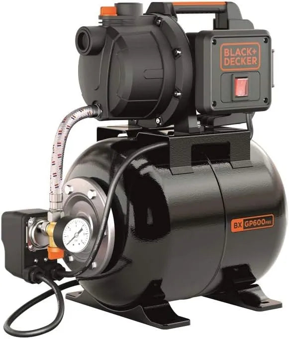 BLACK+DECKER BXGP600PBE Klarwasser-Tauchpumpe und Entwässerungspumpe, selbstansaugend, 3100 l/h, 600 W, 35 m