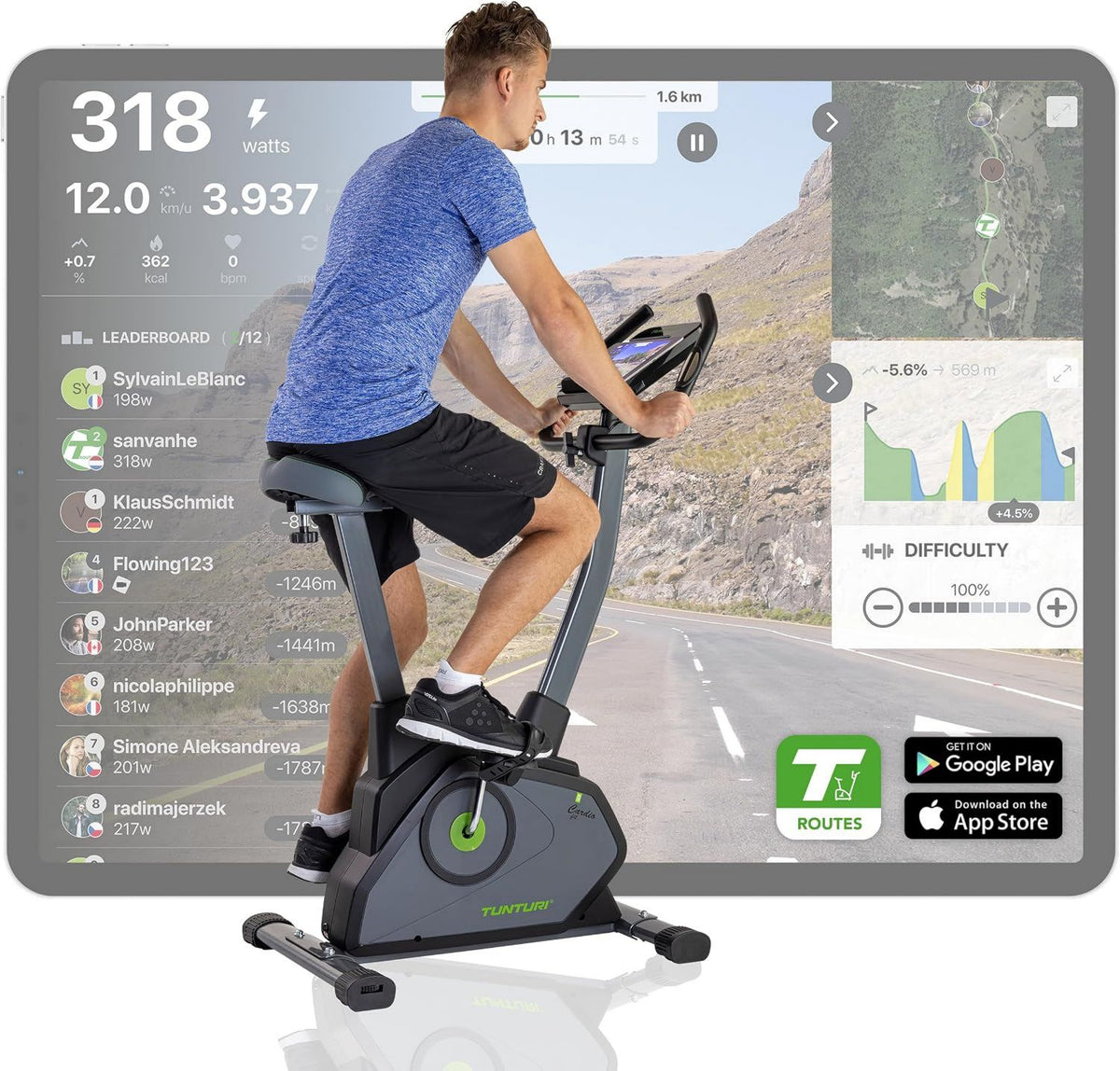 Tunturi E35 Heimtrainer - Bluetooth-Konnektivität