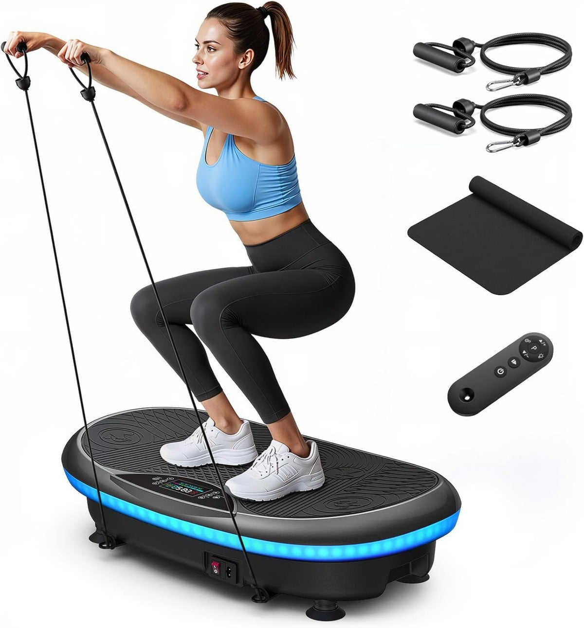 MERACH 4D Vibrationsplatte: 3D-/4D-Technologie, Bluetooth-Konnektivität