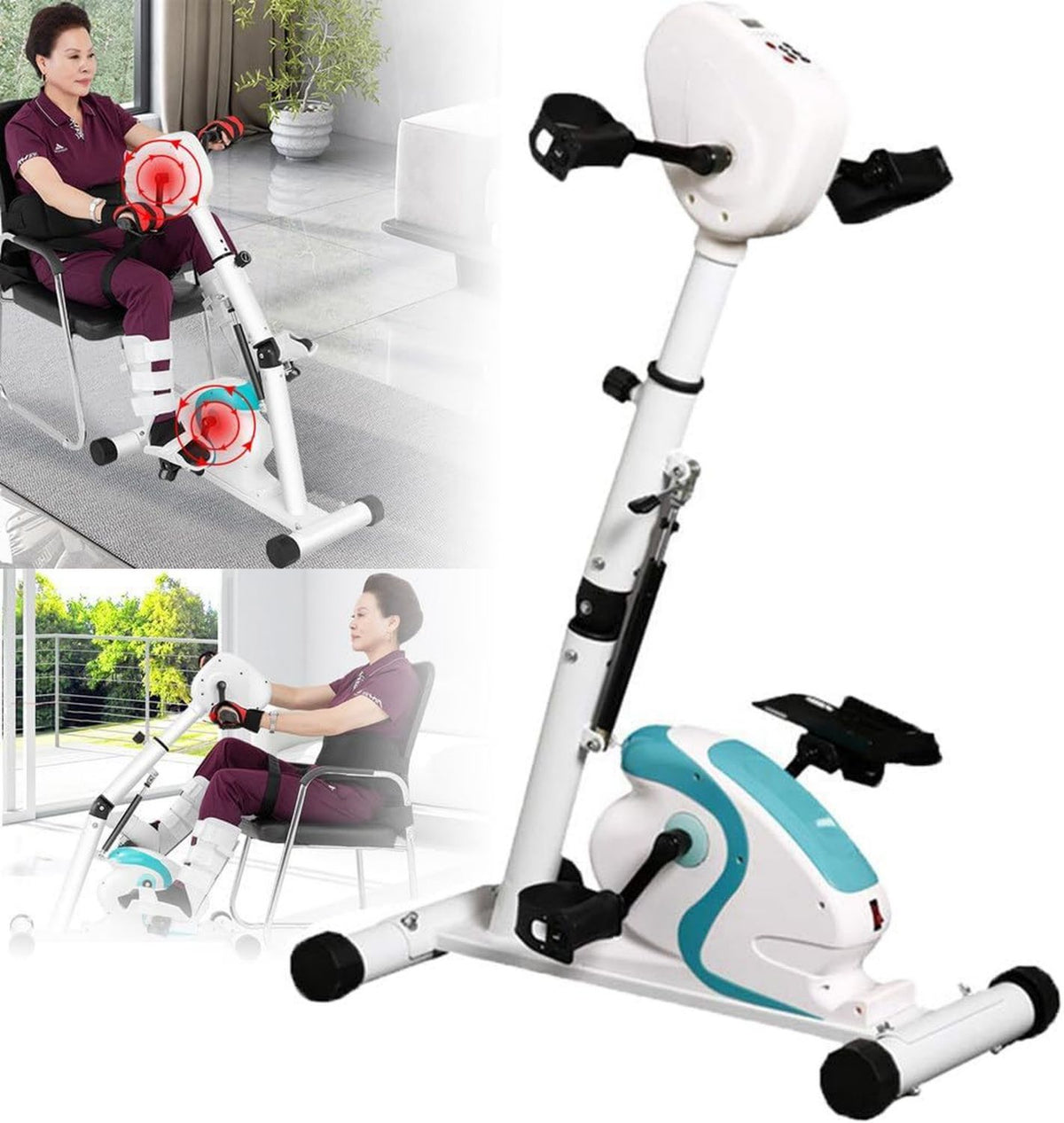 Elektrischer Pedaltrainer – mit Boxhandschuhen, für Füße und Beine, für zuhause