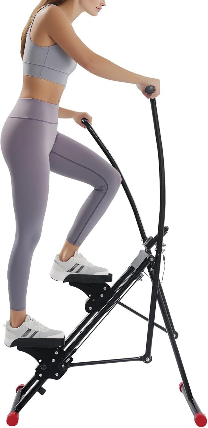 Vertikal-Stepper - Ganzkörpertraining, mit Display, für zuhause, 100 kg, 3 Stufen
