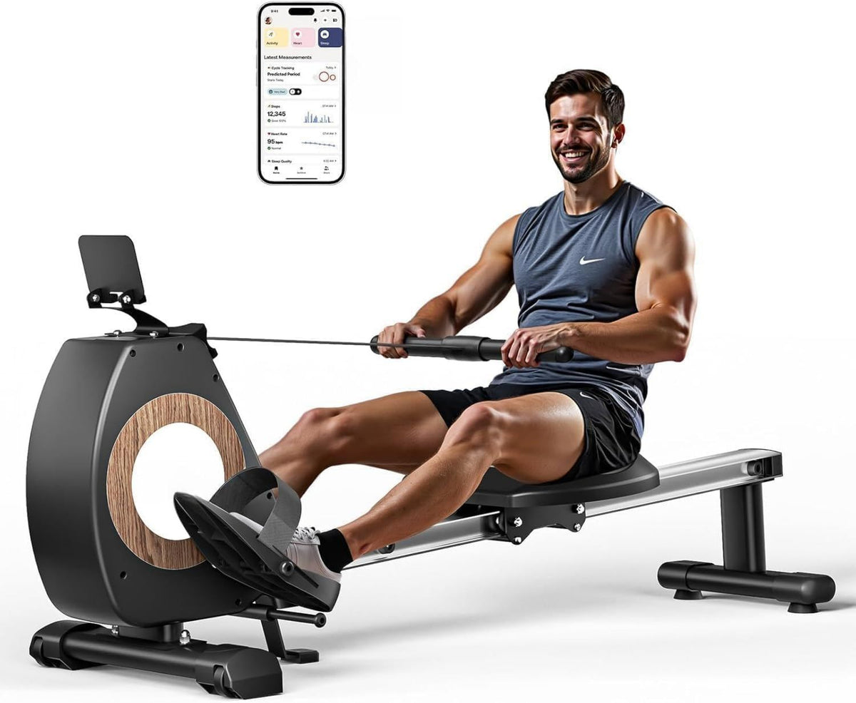 Rudergerät: klappbar, für zuhause, 160 Kg, 16 Stufen, ONETWOFIT
