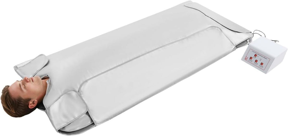 Infrarot-Saunadecke: Ferninfrarot, mit Timer, tragbar, für zuhause, 80°C, 600W, grau